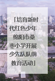 培育新时代红色少年 绵阳市桑枣小学开展少先队队前教育活动
