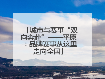 城市与赛事“双向奔赴”——平原：品牌赛事从这里走向全国