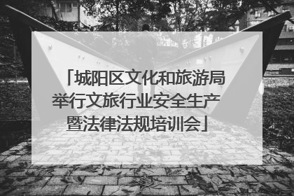 城阳区文化和旅游局举行文旅行业安全生产暨法律法规培训会