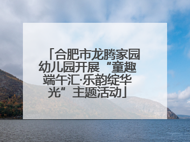 合肥市龙腾家园幼儿园开展“童趣端午汇·乐韵绽华光”主题活动