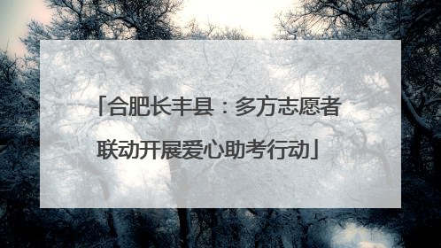 合肥长丰县：多方志愿者联动开展爱心助考行动