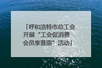 呼和浩特市总工会开展“工会促消费 会员享普惠”活动