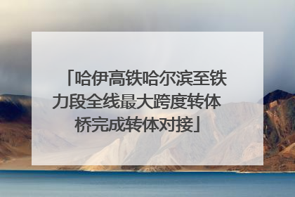 哈伊高铁哈尔滨至铁力段全线最大跨度转体桥完成转体对接
