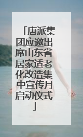 唐派集团应邀出席山东省居家适老化改造集中宣传月启动仪式