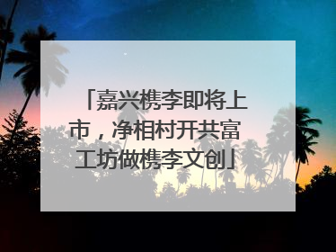 嘉兴槜李即将上市，净相村开共富工坊做槜李文创