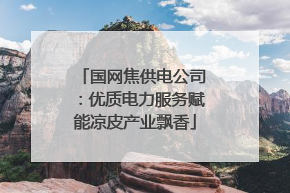 国网焦供电公司：优质电力服务赋能凉皮产业飘香