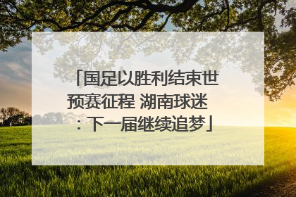 国足以胜利结束世预赛征程 湖南球迷：下一届继续追梦
