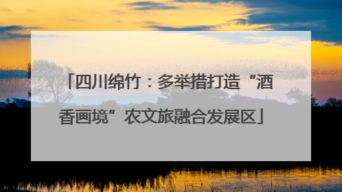 四川绵竹：多举措打造“酒香画境”农文旅融合发展区
