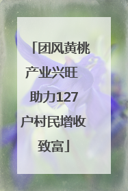 团风黄桃产业兴旺 助力127户村民增收致富