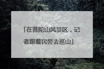 在普陀山风景区，记者跟着民警去巡山
