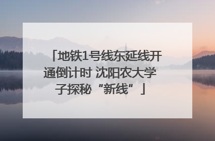 地铁1号线东延线开通倒计时 沈阳农大学子探秘“新线”