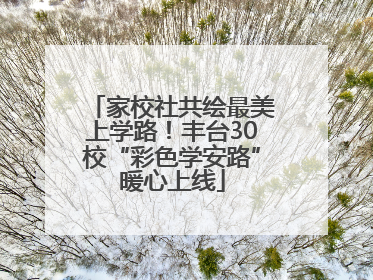 家校社共绘最美上学路！丰台30校“彩色学安路”暖心上线