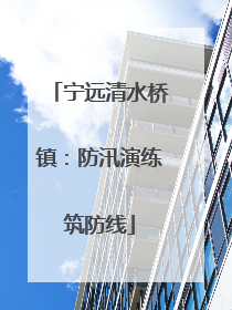 宁远清水桥镇：防汛演练筑防线