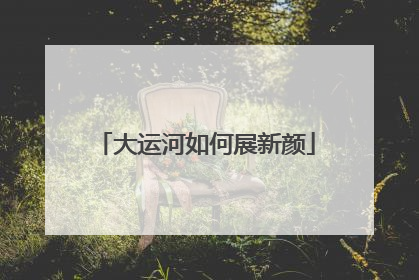 大运河如何展新颜