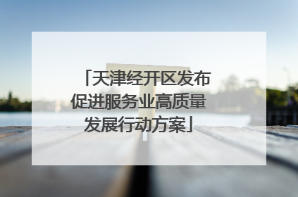 天津经开区发布促进服务业高质量发展行动方案