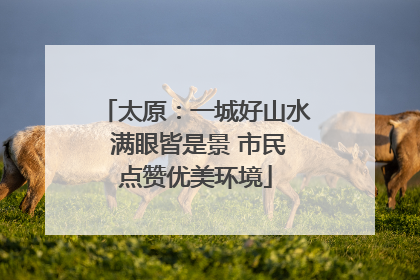 太原：一城好山水 满眼皆是景 市民点赞优美环境