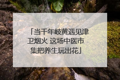当千年岐黄遇见津卫烟火 这场中医市集把养生玩出花