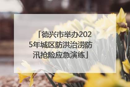 德兴市举办2025年城区防洪治涝防汛抢险应急演练