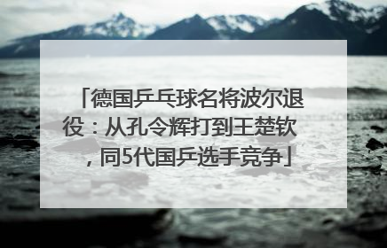 德国乒乓球名将波尔退役：从孔令辉打到王楚钦，同5代国乒选手竞争