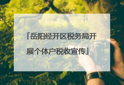 岳阳经开区税务局开展个体户税收宣传