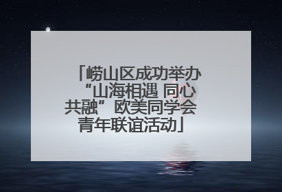 崂山区成功举办“山海相遇 同心共融”欧美同学会青年联谊活动
