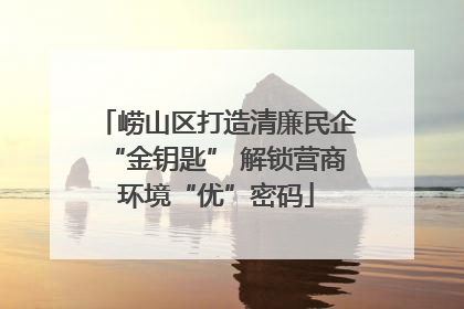 崂山区打造清廉民企“金钥匙” 解锁营商环境“优”密码