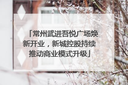 常州武进吾悦广场焕新开业，新城控股持续推动商业模式升级