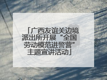 广西友谊关边境派出所开展“全国劳动模范进警营”主题宣讲活动