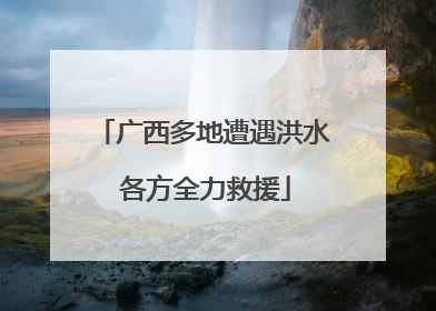 广西多地遭遇洪水 各方全力救援