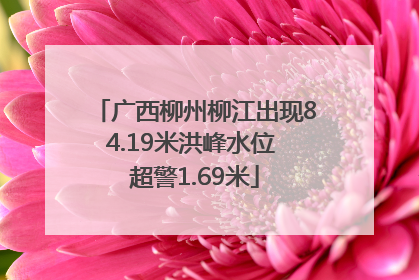 广西柳州柳江出现84.19米洪峰水位 超警1.69米