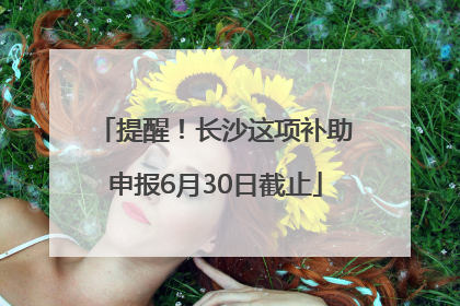 提醒！长沙这项补助申报6月30日截止