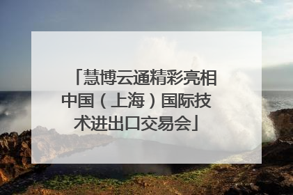 慧博云通精彩亮相中国（上海）国际技术进出口交易会