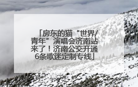 房东的猫“世界/青年”演唱会济南站来了！济南公交开通6条歌迷定制专线