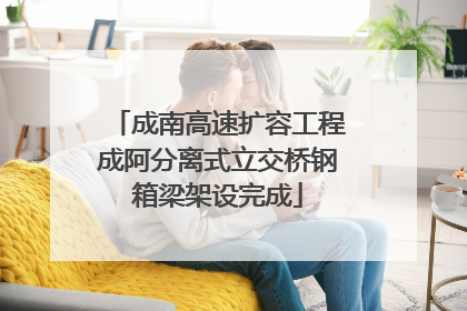 成南高速扩容工程成阿分离式立交桥钢箱梁架设完成