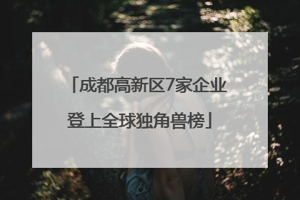 成都高新区7家企业登上全球独角兽榜