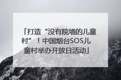 打造“没有院墙的儿童村”！中国烟台SOS儿童村举办开放日活动