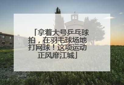 拿着大号乒乓球拍，在羽毛球场地打网球！这项运动正风靡江城
