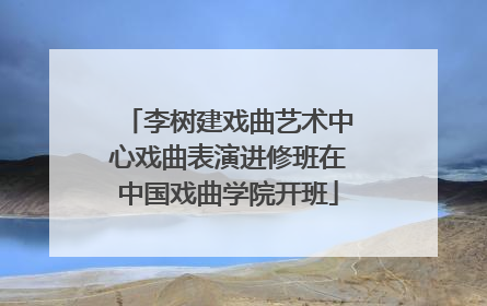 李树建戏曲艺术中心戏曲表演进修班在中国戏曲学院开班
