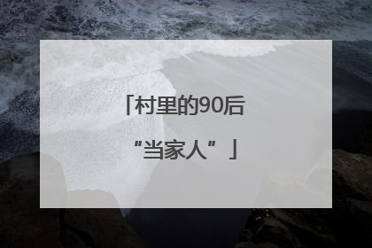 村里的90后“当家人”