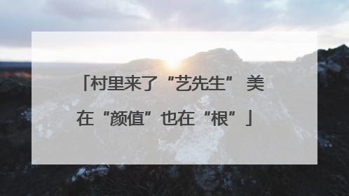 村里来了“艺先生” 美在“颜值”也在“根”