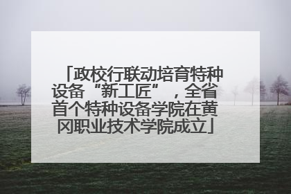 政校行联动培育特种设备“新工匠”，全省首个特种设备学院在黄冈职业技术学院成立