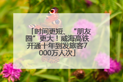 时间更短、“朋友圈”更大！威海高铁开通十年到发旅客7000万人次