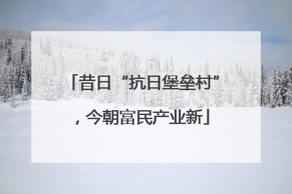 昔日“抗日堡垒村”，今朝富民产业新