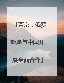 普京：俄罗斯愿与中国开展全面合作
