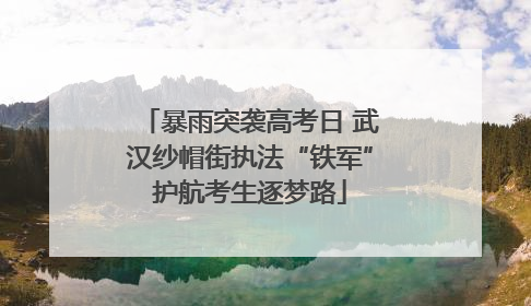 暴雨突袭高考日 武汉纱帽街执法“铁军”护航考生逐梦路