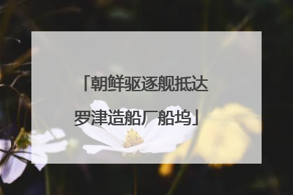 朝鲜驱逐舰抵达罗津造船厂船坞