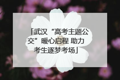 武汉“高考主题公交”暖心启程 助力考生逐梦考场