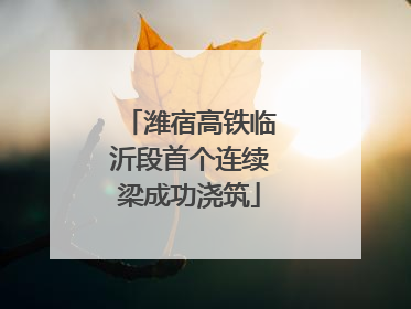 潍宿高铁临沂段首个连续梁成功浇筑