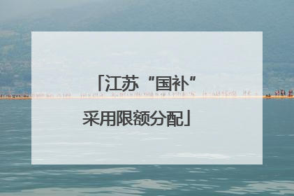 江苏“国补”采用限额分配