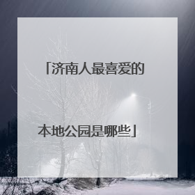 济南人最喜爱的本地公园是哪些